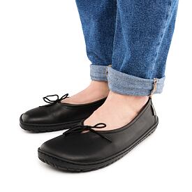 Női bőr barefoot balerina Tamara, fekete