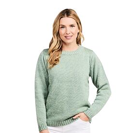Supersoft Merino kerek nyakú női pulóver, türkizkék