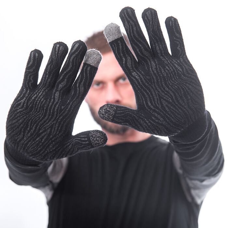 Gyapjú kesztyű - Sensor Merino - fekete
