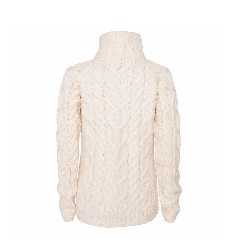 Supersoft Merino női cipzáros gyapjúpulóver, natúr
