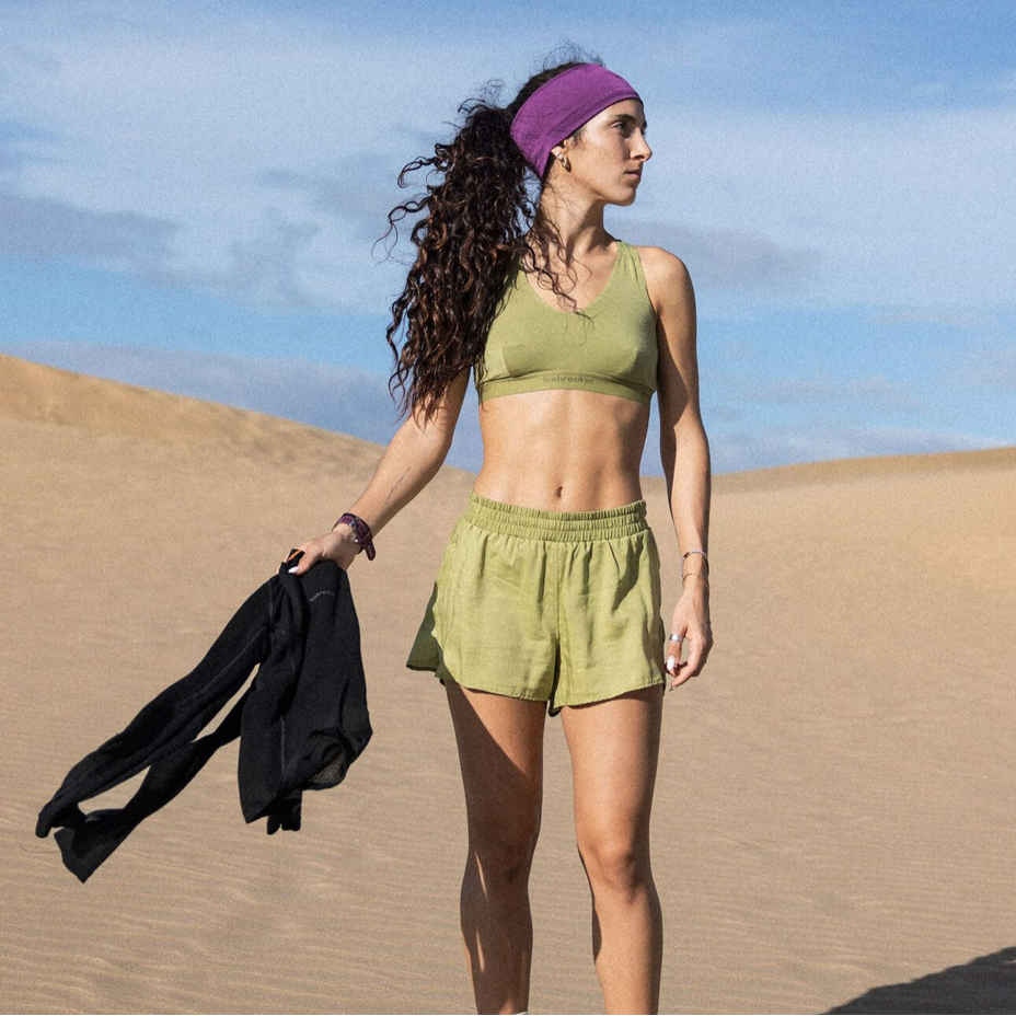 Merino 125 Cool-Lite Sprite Racerback Bra Icebreaker Olive melltartó
