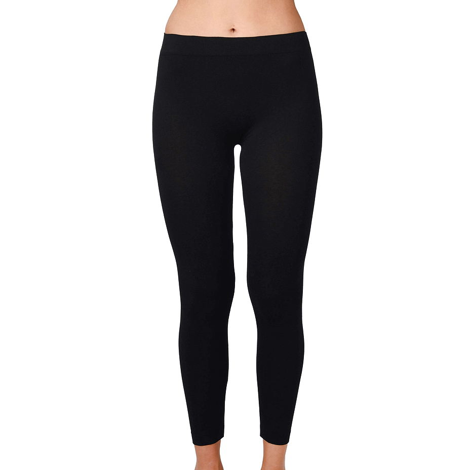 Varrás nélküli leggings kasmírral, fekete