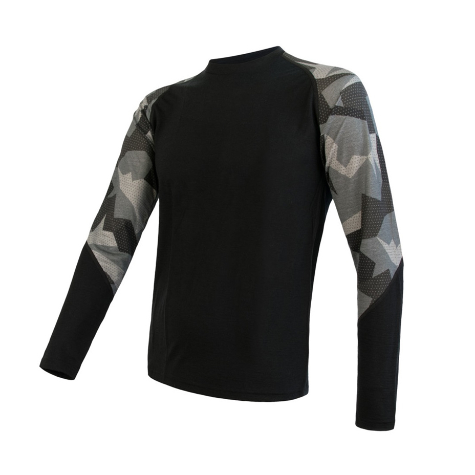 Férfi funkcionális merinó felső Merino Active Sensor - Camo
